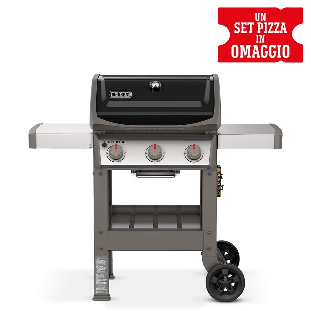 Weber Weber barbecue a gas Spirit II E-320 GBS Black Omaggio Kit pizza 