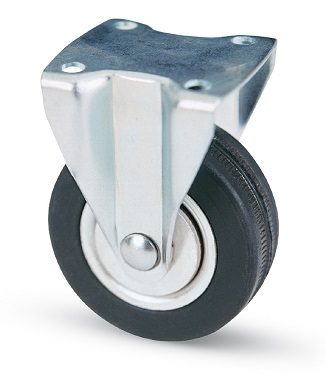 Set di 4 - Ruote fisse e girevoli in gomma (2x) - 100mm - 75kg - Specifiche per ruota - Ruote