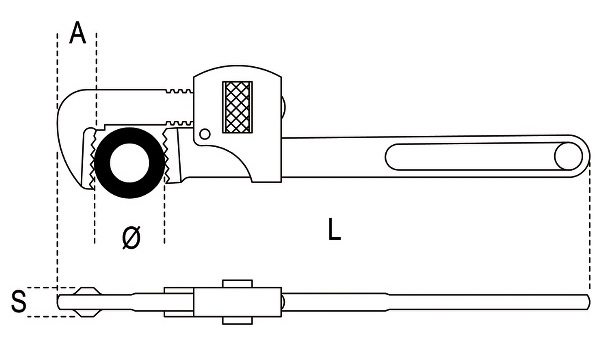 Giratubi Americano Beta 362/350 | Ghisa Malleabile Con Ganasce In Acciaio | Per Serraggi Forti - Foto 8