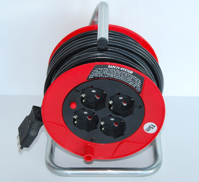 Avvolgicavo Elettrico Brennenstuhl 1200011 - Tamburo Da 50m, 4 Prese, Interruttore Termico, Made In France