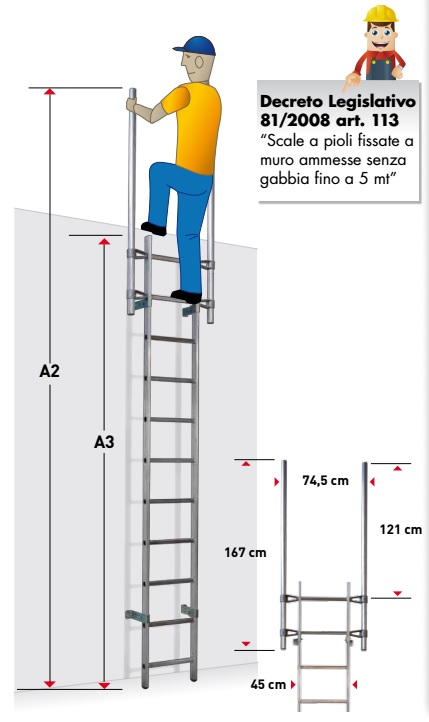 Scala A Libro A Gradini In Alluminio, Con Resistenza Allo Scivolamento R13 Krause Salita Da Un Solo Lato - Foto 4