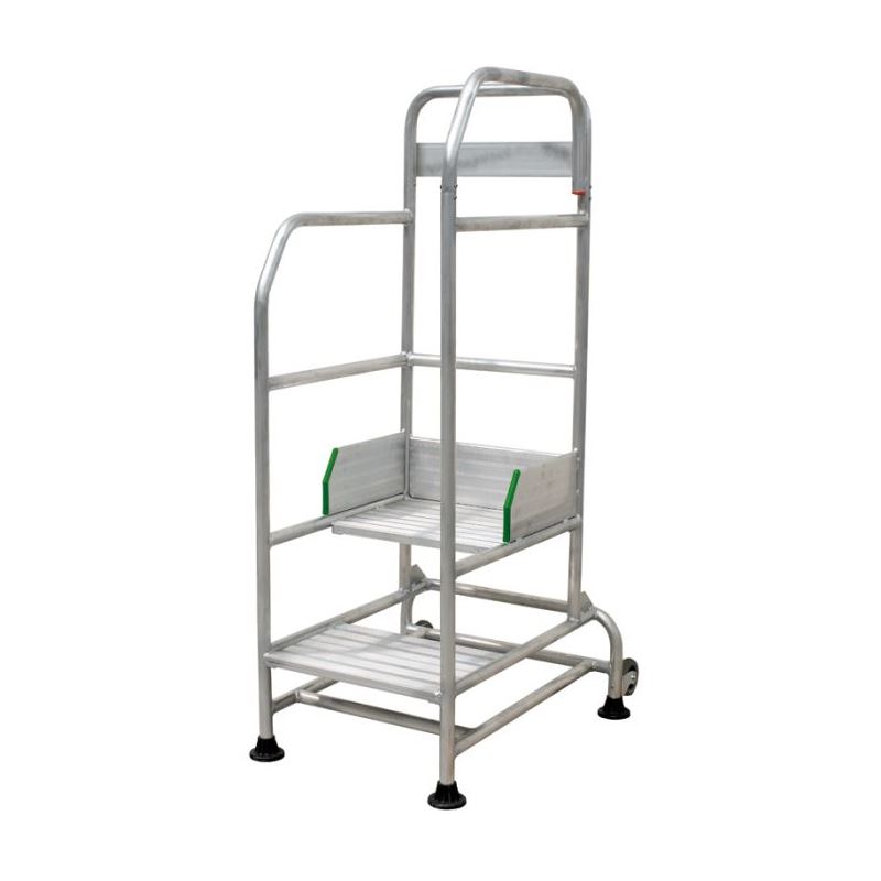 Sgabello Professionale Con Guardacorpo 2 Gradini - Svelt Mod. Ulisse