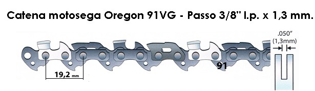 Catena Professionale Motosega ALPINA A 305 ROCCHETTO - 40 Maglie - 91 OREGON - Foto 6