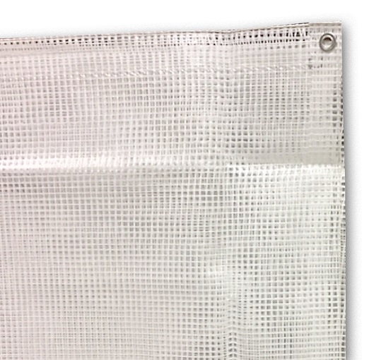 Telo PVC Retinato Bianco Con Occhielli – Copertura Da Esterno 5x6 Mt, Resistente E Traspirante Per Protezione