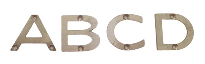 metallo Lettera F, zincata altezza 12 cm Alphabet – initialien
