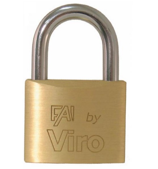 Lucchetto Fai 553.32 Con Arco Da 30 Mm - Chiusura Di Sicurezza Compatta - Ideale Per Armadietti, Valigie E Piccole Serrature - Modello 095246