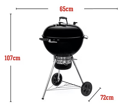 SafBbcue Mensola Laterale Pieghevole Per Griglie Weber Da 55,9 Cm - Acciaio Verniciato, Con Ganci E Porta Asciugamani - 3