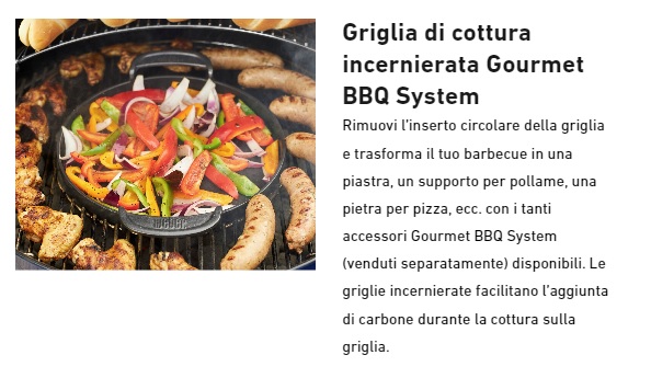 Barbecue a carbone Weber Master Touch GBS E-5750 57 cm Blu - Weber | Vanzo Centro Fer
