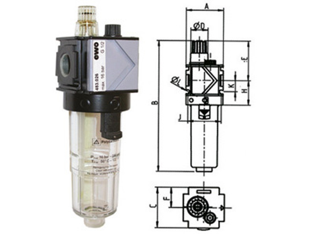 COMPRESSORE ARIA LUBRIFICATORE IN LEGA DI ALLUMINIO PC SEPARATORE DI OLIO PER SISTEMI PNEUMATICI (QIU-08