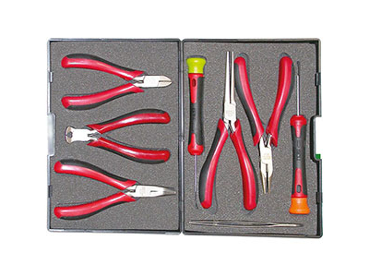 ASSORTIMENTO PER ELETTRONICA E MECCANICA FINE COMPOSTO DA 2 PINZE,2 ...