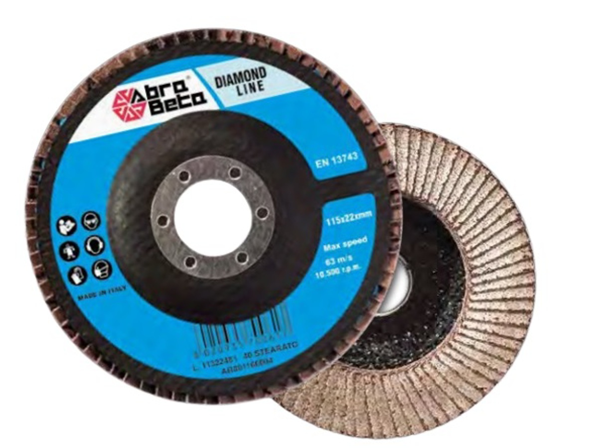 Dischi Lamellari MIVIDE 125mm - 15 Pezzi Grana 40 Per Metallo E Legno