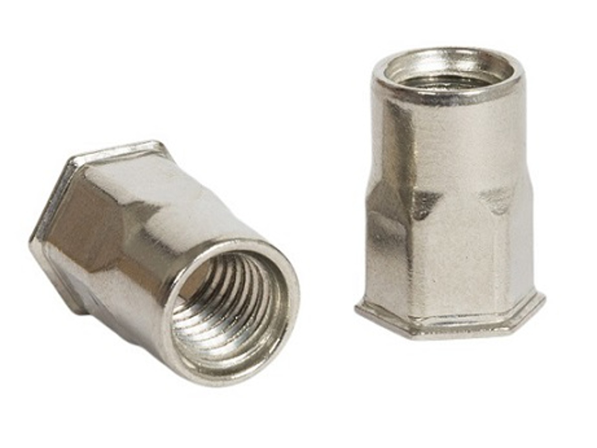 Inserto filettato esagonale a testa ridotta in acciaio inox AISI 304 Cu ...
