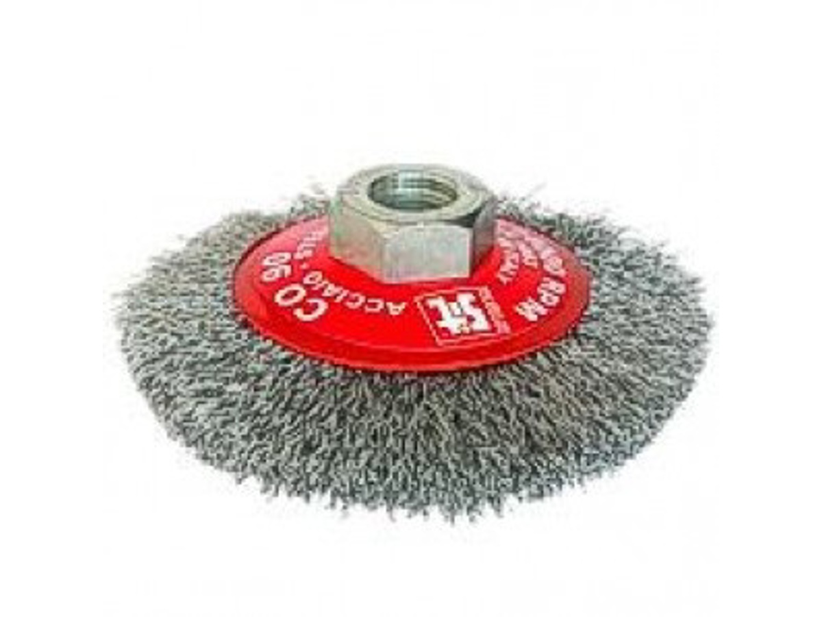 SPAZZOLE SPAZZOLA CIRCOLARE CONICA ATTACCO M14x2 - Mm. 125 - Foto 8