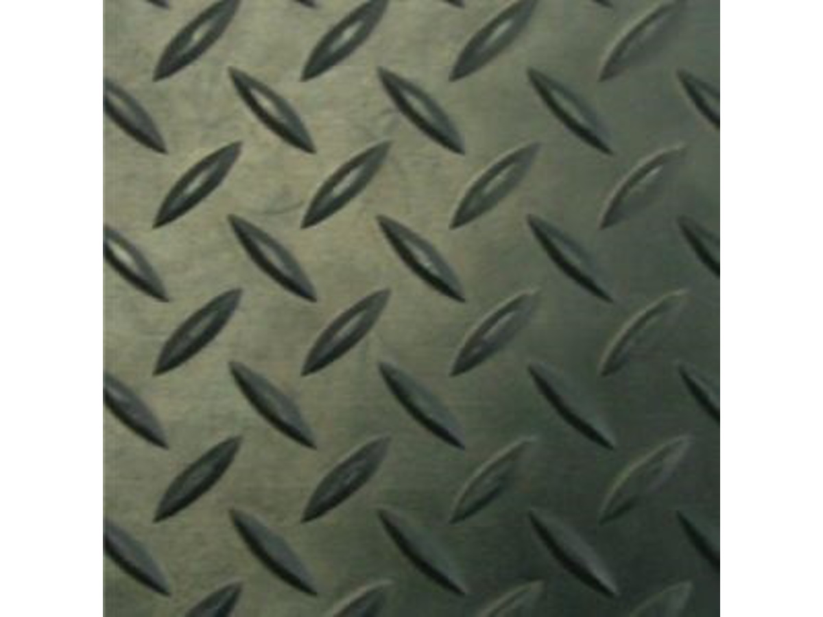Tappetino In Gomma ANRO Al Metro, Effetto Lamiera Striata, Nero, 130x100 Cm, Spessore 3 Mm, Antiscivolo Per Garage, Bagagliaio, Officina