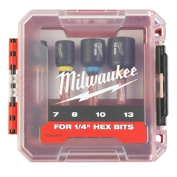 vendita online Set bussole magnetiche da 1/4 codolo esagonale schockwave™ 4 pezzi  Chiavi a Bussola Milwaukee