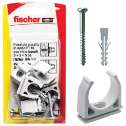 vendita online Clip fissatubo aperto ft Fissaggi per materiali elettrici Fischer