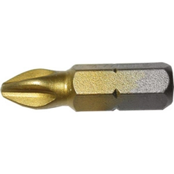 vendita online Bits con att. esagonale 1/4 din 3126 c 6,3 per avvitatori e trapani a croce phillips; rivest. tin giallo Bits - Inserti Witte