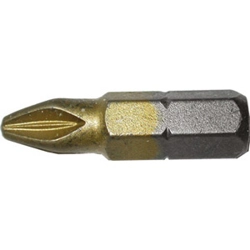 vendita online Bits con att. esagonale 1/4 din 3126 c 6,3 per avvitatori e trapani a croce pozidriv; rivest. tin giallo Bits - Inserti Witte