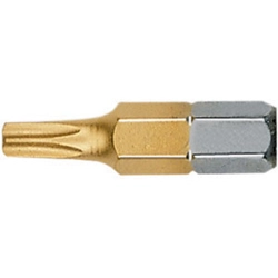 vendita online Bits con att. esagonale 1/4 din 3126 c 6,3 per avvitatori e trapani torx; rivest. tin giallo Bits - Inserti Witte