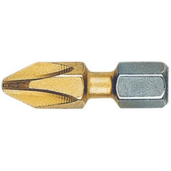 vendita online Bits con att. esagonale 1/4 bitflex tin per avvitatori e trapani a croce phillips - rivestimento tin giallo Bits - Inserti Witte