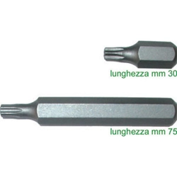 vendita online Inserti con att. esagonale mm 10 per avvitatori ad impronta torx con foro Bits - Inserti Sicutool