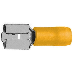 vendita online Terminali isolati (cf.50pz.) tipo lamellare femmina giallo per cavi da mmq 4-6 Pinze Per Connettori - Pinze Per Capicorda - Pinze Per Manicotti - Pinze Per Terminali - Terminali E Capicorda Sicutool