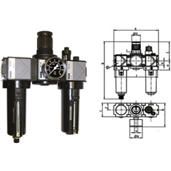 vendita online Gruppi filtro-riduttore-lubrificatore variobloc con svuotamento manuale Filtri aria compressa​ Ewo