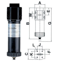 vendita online Gruppi filtro ad 1 unità al carbone attivo ewobloc Filtri aria compressa​ Ewo