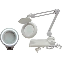 vendita online Lenti illuminate a pantografo con luce a led e base rettangonale Lenti di ingrandimento Mib