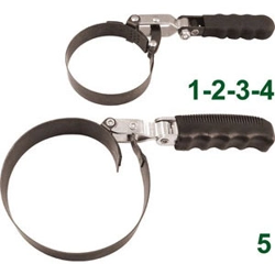 vendita online Estrattori filtri olio tipo a nastro in acciaio con manico snodabile a 180° Utensileria Sicutool