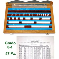 vendita online Blocchetti di riscontro in assortimento precisione 0 Strumenti Di Misura E Controllo - Calibri - Micrometri - Contafiletti - Spessimetri - Goniometri - Nastri, Righe, Flessometri, Aste, Rotelle Metriche - Squadre - Truschini Mib