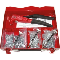 vendita online Assortimento 300 inserti filettati m 3-5, 100 inserti testa ridotta m 4 e pinza 514a Accessori e ricambi per Rivettatrici - Fissatrici - Chiodatrici Sicutool