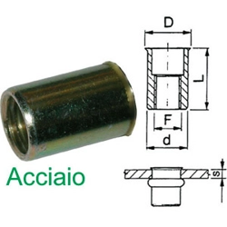 vendita online Inserti filettati a testa ridotta a filo in acciaio (cf 200pz) Accessori e ricambi per Rivettatrici - Fissatrici - Chiodatrici Sicutool
