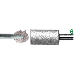 vendita online Mole abrasive rotative attacco ø mm 6; corindone bianco, durezza m forma cilindrica Mole A Disco E A Tazza Sicutool