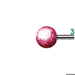 vendita online Mole abrasive rotative attacco ø mm 3; in edelkorund rosa; qualità ekr; durezza n forma sferica Mole A Disco E A Tazza Erzett