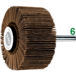 vendita online Spazzole rotative lamellari di tela abrasiva tipo con lamelle in corindone; attacco ø mm 6 Spazzole rotative abrasive Erzett