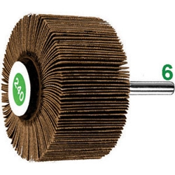 vendita online Spazzole rotative lamellari di tela abrasiva tipo con lamelle in corindone; attacco ø mm 6 Spazzole rotative abrasive Sicutool