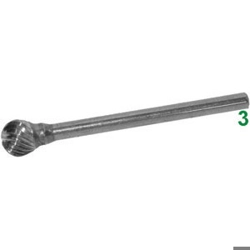 vendita online Frese rotative in metallo duro tipo a sfera. attacco ø mm 3 taglio 3 Barrette Per Incisori - Frese Rotative - Alberi Flessibili Sicutool