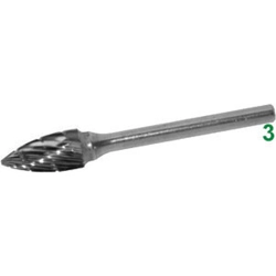 vendita online Frese rotative in metallo duro tipo a fiamma. attacco ø mm 3 taglio 5 Barrette Per Incisori - Frese Rotative - Alberi Flessibili Sicutool