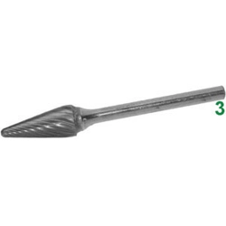 vendita online Frese rotative in metallo duro tipo conico con punta sferica. attacco ø mm 3 taglio 3 Barrette Per Incisori - Frese Rotative - Alberi Flessibili Sicutool