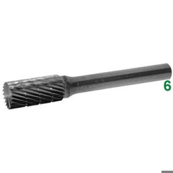 vendita online Frese rotative in metallo duro tipo cilindrico-testa con taglienti attacco ø mm 6 taglio 5 Barrette Per Incisori - Frese Rotative - Alberi Flessibili Sicutool