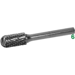 vendita online Frese rotative in metallo duro tipo cilindrico-testa sferica attacco ø mm 6 taglio 7 Barrette Per Incisori - Frese Rotative - Alberi Flessibili Sicutool