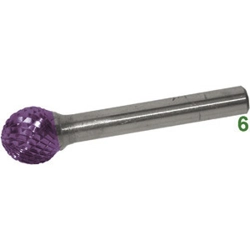 vendita online Frese rotative in metallo duro tipo a sfera attacco ø mm 6 taglio 4 rivestimento tialn Barrette Per Incisori - Frese Rotative - Alberi Flessibili Sicutool