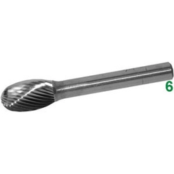 vendita online Frese rotative in metallo duro tipo ovale attacco ø mm 6 taglio 3 Barrette Per Incisori - Frese Rotative - Alberi Flessibili Sicutool