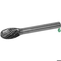 vendita online Frese rotative in metallo duro tipo ovale attacco ø mm 6 taglio 7 Barrette Per Incisori - Frese Rotative - Alberi Flessibili Sicutool