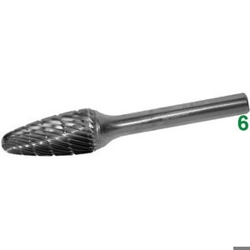 vendita online Frese rotative in metallo duro tipo tondo conico attacco ø 6 taglio 5 Barrette Per Incisori - Frese Rotative - Alberi Flessibili Sicutool