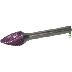 vendita online Frese rotative in metallo duro tipo a fiamma attacco ø 6 taglio 4 rivestimento tialn Barrette Per Incisori - Frese Rotative - Alberi Flessibili Sicutool