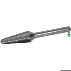 vendita online Frese rotative in metallo duro tipo conico con punta sferica attacco ø mm 6 taglio 3 Barrette Per Incisori - Frese Rotative - Alberi Flessibili Sicutool