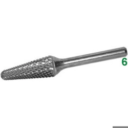 vendita online Frese rotative in metallo duro tipo conico con punta sferica attacco ø 6 taglio 4 Barrette Per Incisori - Frese Rotative - Alberi Flessibili Sicutool