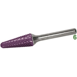 vendita online Frese rotative in metallo duro tipo conico con punta sferica attacco ø 6 taglio 4 rivestimento tialn Barrette Per Incisori - Frese Rotative - Alberi Flessibili Sicutool